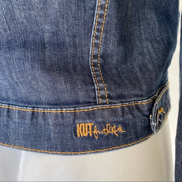 Kut From The Kloth Button Front Denim Jean Jacket Med/ Large Blue - Picture 4 of 5